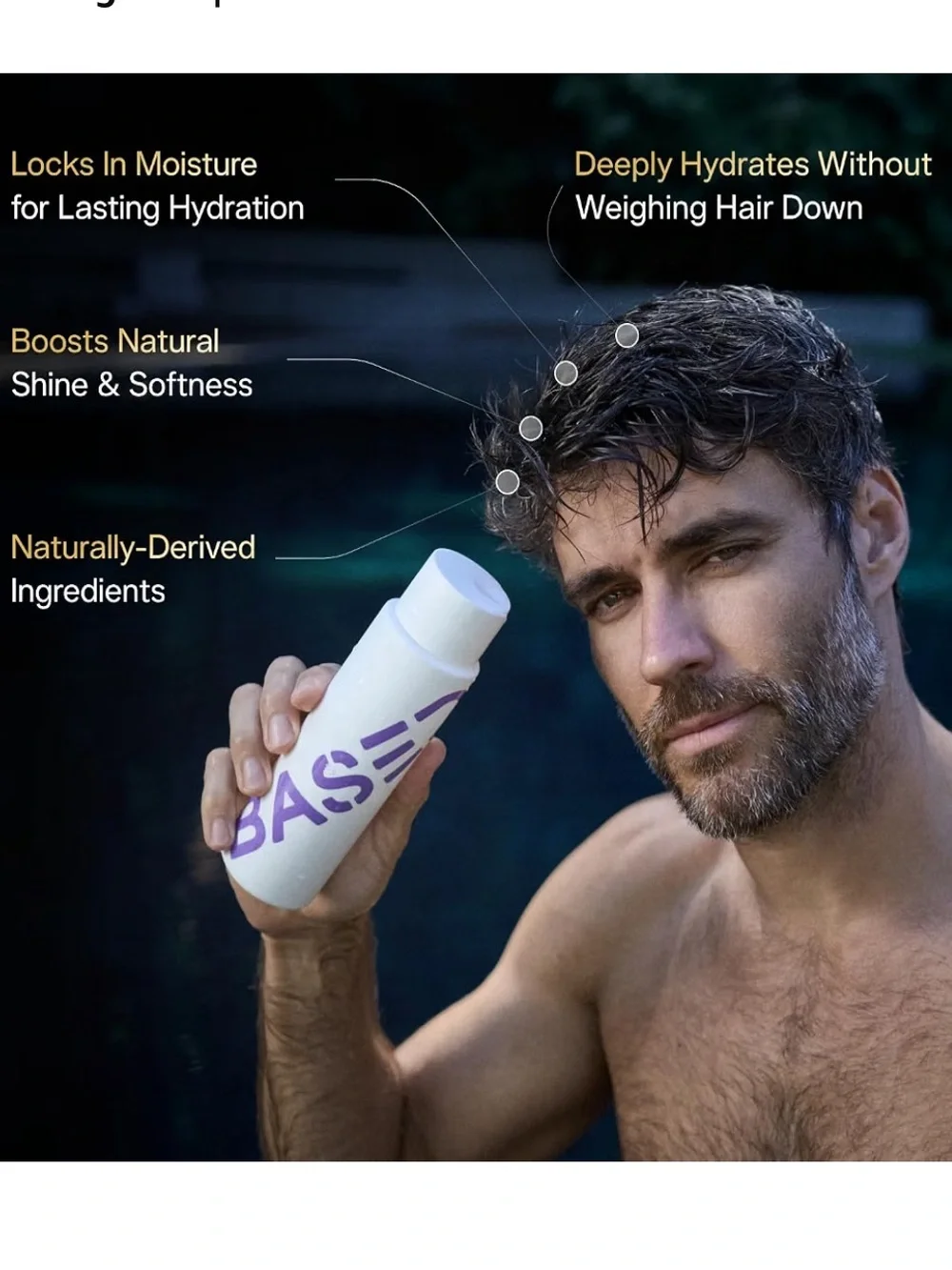 BASED Hydrating Conditioner with Peppermint Oil & Coconut Oil, Conditioner Men